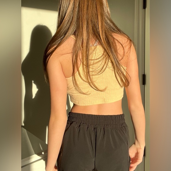 Yellow Ribbed Tank - Picture 3 of 4